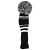 Image de LONGRIDGE Couvre Tête de Golf à Pompon pour Homme Blanc/Noir,
