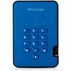 Image de iStorage diskAshur2 HDD 2To Bleu - Disque dur portable sécurisé - Protégé par mot de passe - Résistant à la poussière et à l'eau - Cryptage matériel