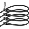 Image de Hiplok Mixte Hiplok Z LOK 4 PACK, Coupe universelle, Acier inoxydable, All Black, Périmètre de fermeture de 40 cm