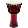 Image de World Rhythm MDJ001-RD 8 Pouces Tambour Djembé Accordé par Cordes - Rouge
