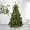 Image de Shatchi 1,5 m élégant Arbre de Noël Artificiel avec Pommes de pin et Baies Rouges d'intérieur de Noël Home Decor