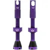Image de Peaty's x Chris King MK2 Valve Tubeless Presta - Clé à Rayons Intégrée, Bouchon de Retrait du Noyau de Valve, Aluminium 7075, Compatible avec Insert, Accessoire Velo pour Pneu de Vélo - Violet 42 mm