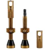 Image de Peaty's x Chris King MK2 Valve Tubeless Presta - Clé à Rayons Intégrée, Bouchon de Retrait du Noyau de Valve, Aluminium 7075, Compatible avec Insert, Accessoire Velo pour Pneu de Vélo - Bourbon 60 mm