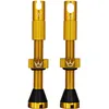 Image de Peaty's x Chris King MK2 Valve Tubeless Presta - Clé à Rayons Intégrée, Bouchon de Retrait du Noyau de Valve, Aluminium 7075, Compatible avec Insert, Accessoire Velo pour Pneu de Vélo - Gold 42 mm