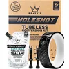 Image de Peaty's Holeshot Kit de Conversion Tubeless - XC et Trail, Fond de Jante 25 mm, Valves 42 mm et 2 x 120 ML de Produit d'E tanche ITE  Biofibre Ve lo, Jante et Protection Anti-Crevaison Ve lo