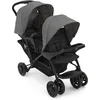 Image de Graco Stadium Duo® Poussette double, de la naissance à environ 3 ans (0-15 kg), utilisable aussi avec une nacelle, dossiers réglables, pliable, grand panier de rangement, plateaux-repas, Titanium