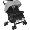 Image de Graco DuoRider Poussette double légère, de la naissance à environ 3 ans (0-15 kg), dossiers réglables, pliable, grand panier de rangement, gris, Steeple Gray