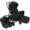 Image de Graco Near2Me DLX Trio, Poussette, siège auto pour bébé et nacelle, poussette adaptée de l'âge de la naissance jusqu'à environ 4 ans (max. 22 kg), assise Slide2Me réglable en hauteur, noir, Midnight