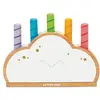 Image de Petit Jour Nuage Arc-en-Ciel Pop-Up, Jouet Éducatif en Bois d'Hévéa, 18m+, 19 x 3 x 14,5 cm, Développement Motricité et Reconnaissance des Couleurs, Le Toy Van