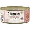 Image de Applaws 100% Natural Premium Tuna Fillet with Salmon Canned Wet Food in Broth - Pack of 24 x 70g Cans