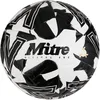 Image de Mitre Ultimax One Ballon de Football | Rainures Hyperflow | Ballon pour Match, Blanc/Noir, 4, 63,5-66 cm