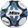 Image de Mitre Delta, solidité Durable, précision Accrue et Performances constantes Ballon De Foot pour Mixte Adulte, Blanc/Noir/Bleu Botn, 5