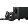 Image de Logitech Speaker System Z313 Haut-parleurs 2.1 Subwoofer 25 Watts Noir & Amazon Basics Câble Adaptateur RCA 3,5 mm vers 2 mâles - 2,44 m