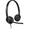 Image de Micro-casque supra-auriculaire Logitech H340 filaire Stereo noir Suppression du bruit du microphone