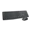 Image de Logitech MK235 Combo Clavier Souris sans Fil, Récepteur USB Unifying, PC/Ordinateur, Clavier Français AZERTY - Gris + Logitech Desk Mat - sous-Main, Large Tapis de Bureau Gris, pour Le Télé-Travail