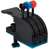 Image de Logitech G Saitek Pro Flight Throttle Quadrant Levier d'Axe de Bloc Manettes de Vol pour Simulateur de Vol, Ecran LCD, 3 Interrupteurs à Bascule Bidirectionnels, Support Réglable, USB, PC - Noir