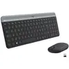 Image de Logitech MK470 Combo Clavier & Trust Yuno Souris Ergonomique sans Fil,