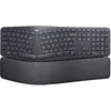 Image de Logitech Ergo K860 Clavier Ergonomique sans Fil - en Deux Parties, Repose Poignet, Frappe Naturelle, Bluetooth et Connectivité USB, Compatible avec PC & Mac, Clavier Français AZERTY - Gris