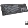 Image de Logitech MX Mechanical Clavier Sans Fil Rétroéclairé Performant | Boutons Tactiles Silencieux, Clavier Allemand QWERTZ - Gris