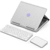 Image de Logitech CASA Pop-Up Desk Support pour Ordinateur Portable - Blanc, Clavier Anglais QWERTY