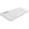 Image de Logitech Pebble Keys 2 K380s clavier sans fil Bluetooth multidispositif, raccourcis personnalisables, fin et portable, Easy-Switch pour Windows, macOS, iPadOS, Android, ChromeOS, FR AZERTY, Blanc