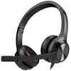 Image de Creative Chat USB, Micro-casque supra-auriculaire filaire Stereo noir volume réglable, mise en sourdine du microphone