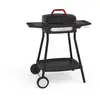 Image de Barbecook Alexia 5111 barbecue électrique sur pied avec tablettes et roulettes, barbecue balcon, noir 84x55x97cm