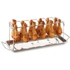 Image de Barbecook support pilons de poulet en inox pour 12 cuisses de poulet, support pour barbecue, 37.5x15.5x2cm, Argent
