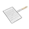 Image de Barbecook Grille barbecue élastique 40x 28 cm, Acier Chromé/Bouleau FSC, 2230151055, Argent