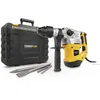 Image de Powerplus Perceuse à Percussion Électrique POWX1195-4 en 1 : Perçage, Perçage à Percussion, Burinage et Rotation du Burin, Perceuse Filaire de 1500 W et 6 J, SDS plus, 5 Accessoires