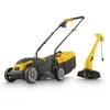 Image de Powerplus Tondeuse Gazon et Coupe-Bordure Électrique POWXG62205T - Tondeuse à Gazon de 1300 W et 320 mm Ø et Coupe-Bordures de 250 W et 220 mm Ø, Outil de Jardin
