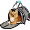 Image de Flamingo Sac de Transport Chat   Chien Gisel Gris   48×25×33 cm   Polyester + Mousse   réfléchissant   Fond Amovible 30°C   Sangle sécurité   Boucle Ceinture & Trolley   bandoulière