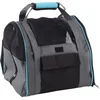 Image de Flamingo Sac à Dos Chat   Chien Lenie Gris   36×32×32 cm   Polyester + Mousse   Cadre renforcé   Fond Amovible 30°C   Bretelles réglables   Sangle sécurité   Peut Servir de Sac à Main