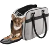 Image de Sac de Transport Chat   Chien   Flamingo Justine Gris Clair   44×23×32 cm   Textile + Mousse   Ouvertures AV & Haut   Fond Amovible   Ventilation Enroulable   Pieds   bandoulière   Poche