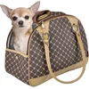 Image de Sac de Transport Chat   Chien   Flamingo Chloe 1 Brun   41×20×31 cm   Similicuir + Mousse   Fond Amovible   Sangle sécurité   Pieds   Ventilation Enroulable