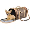 Image de Sac de Transport Chat   Chien   Flamingo Chloe 2 Brun   45×26×26 cm   Similicuir   Cadre renforcé   Fond Amovible   Sangle sécurité   poignées & bandoulière   Pieds   Poches