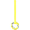 Image de Flamingo Jouet Chien   Glowa Corde à Tirer & Anneau Tressés Bleu & Jaune   S 43×13×3,5 cm   PP tressé   Lumineux   Poignée