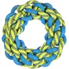 Image de Flamingo Jouet Chien   Tofla Anneau & Corde Tressés Bleu & Jaune   S Ø17×5 cm   Nylon tressé & TPE   Flotte   Jeu Aquatique