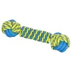 Image de Flamingo Jouet Chien   Tofla Balle nouée & Corde Tressée Bleu & Jaune (28cm)