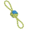Image de Flamingo Jouet Chien   Tofla Corde à Tirer & Balle Bleu & Jaune   30×7×7 cm   Nylon & TPE   Flotte   Poignées