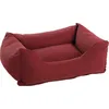 Image de Flamingo Panier pour Chien Geneve Rectangle Bordeaux - 65x50x20cm - Housse Amovible avec Fermeture éclair - Fond Anti-dérapant