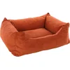 Image de Flamingo Lit pour Chien et Chat Celeste Cognac - Coussin Panier 80x67x28cm - Lavable, Fond Anti-dérapant, Housse Amovible - Lieu de Couchage Doux et Confortable