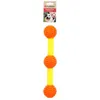 Image de Flamingo Jouet pour Chien Lipa TPU bâton avec 3 balles L Jaune/Orange - 35,5x6,5x6,5cm - Flottant