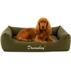 Image de FLAMINGO Panier Dreambay® Rectangle Vert Olive 80x67x22cm - Lavable - Housse Amovible avec Fermeture éclair - Déperlant