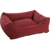 Image de Flamingo Panier pour Chien Geneve Rectangle Bordeaux - 80x67x22cm - Housse Amovible avec Fermeture éclair - Fond Anti-dérapant