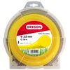 Image de Fil de débroussailleuse Oregon Jaune Rond 3mm, Coupe herbes hautes, mauvaises herbes, végétation dense, Fil nylon haute résistance, compatible avec modèles standards, 3.0mm x 56m (69-370-Y)