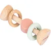 Image de Trixie Hochet en bois et silicone   Mrs. Cat | Jouet sensoriel et anneau de dentition pour bébé | Jouet de développement sûr et durable pour bébés