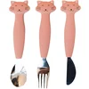 Image de Couverts 3 pièces en silicone Mrs. Chat
