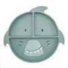 Image de Assiette avec ventouse silicone et compartiments Mr. Shark