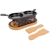 Image de Cosy & Trendy Appareil à Raclette ovale en Acier inoxydable+ 2 spatules, 2 personnes, Noir, Moyen